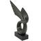 15" Porcelain Wing Abstract Sculpture with Black Base